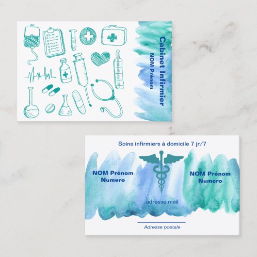 カルト・デ・ヴィサイト 名刺 (正面/裏面)