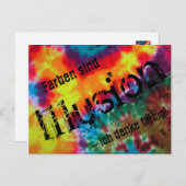 カルト、"Farben sind Illusion - ich denke farbig!" ポストカード (正面/裏面)