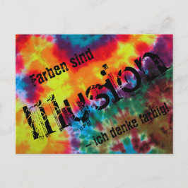 カルト、"Farben sind Illusion - ich denke farbig!" ポストカード
