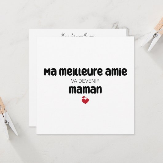カルト「Ma meilleure amie va devenir maman」 カード (正面/裏面インサイチュ)