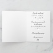 カルト「Ma meilleure amie va devenir maman」 カード (内部)