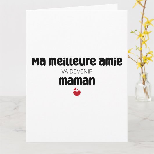 カルト「Ma meilleure amie va devenir maman」 カード (黄色い花)
