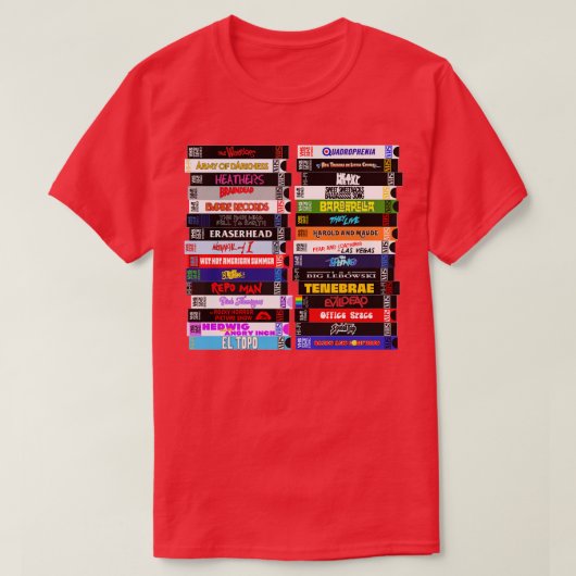 カルトVHSスタック Tシャツ (デザイン正面)
