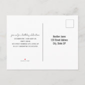 カルドインスパイアストックレインボークラウド誕生日 インビテーションポストカード (裏面)