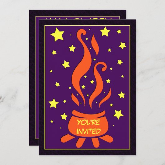 カルドロンパーティー 招待状 (正面/裏面)