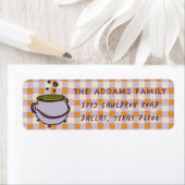 カルドロ市松模様にンハロウィーン差出人住所 ラベル (インサイチュ)