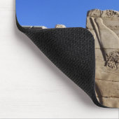 カルナクの神殿、壁に描かれた古代の絵文字 マウスパッド (コーナー)