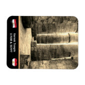 カルナック寺院と象形柱/古代エジプト マグネット (横)