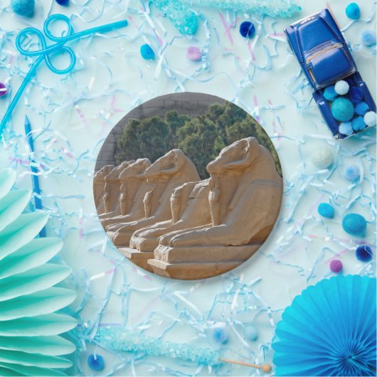 カルナック寺院のスフィンクス通り – エジプト ペーパープレート (パーティー)