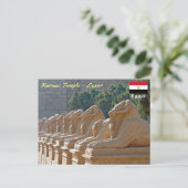 カルナック寺院のスフィンクス通り – エジプト ポストカード (スタンド正面)