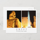 カルナック寺院コンプレックス，エジプト，はがき ポストカード (正面/裏面)