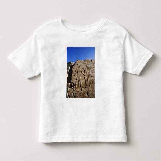 カルナック神殿の壁に刻まれた古代の象形文字、 トドラーTシャツ (正面)