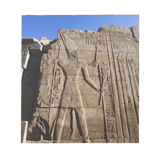 カルナック神殿の壁に刻まれた古代の象形文字、 ノートパッド (正面)