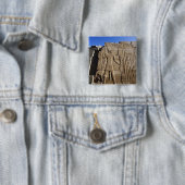 カルナック神殿の壁に刻まれた古代の象形文字、 缶バッジ (インサイチュ)