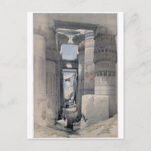 カルナック – ドロモスまたは寺院の最初のコート ポストカード (正面)