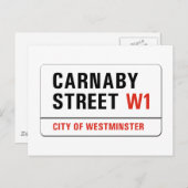 カルナビ通りロンドン通り標識 ポストカード (正面/裏面)