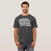 カルニタスアルパストバルバコアカーヌアサダメキシコ Tシャツ (正面フル)