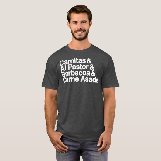 カルニタスアルパストバルバコアカーヌアサダメキシコ Tシャツ (正面フル)