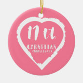 カルネ結婚リア17伝統的周年 セラミックオーナメント (正面)