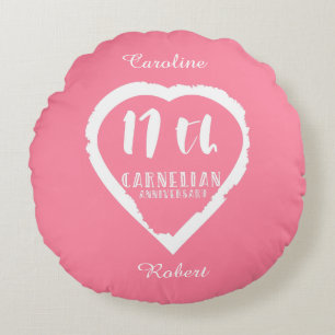 カルネ結婚リア17伝統的周年 ラウンドクッション