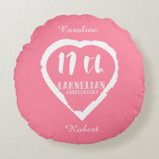 カルネ結婚リア17伝統的周年 ラウンドクッション (正面)