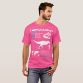カルノタウルスファクトシート恐竜の事実 Tシャツ (正面フル)