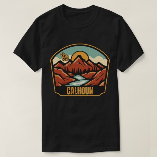 カルハウン, ジョージア州 Tシャツ (デザイン正面)