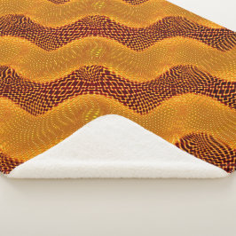 カルバlaranja e pontos dourados sobre fundo marrom シェルパブランケット