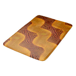 カルバlaranja e pontos dourados sobre fundo marrom バスマット