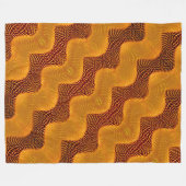 カルバlaranja e pontos dourados sobre fundo marrom フリースブランケット (正面(横))
