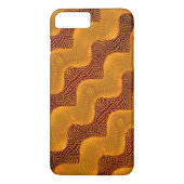 カルバlaranja e pontos dourados sobre fundo marrom Case-Mate iPhoneケース (裏面)