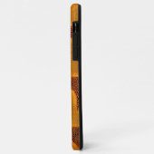 カルバlaranja e pontos dourados sobre fundo marrom Case-Mate iPhoneケース (裏面/左)