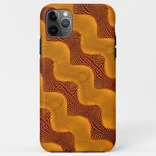 カルバlaranja e pontos dourados sobre fundo marrom Case-Mate iPhoneケース (裏面)