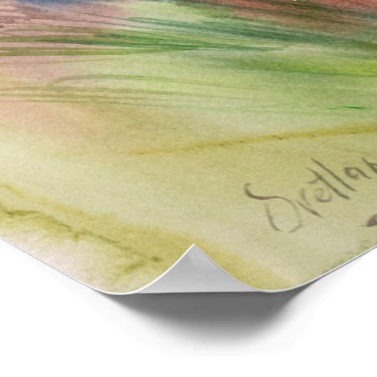 カルパシアンの花束。ウクライナ水彩画 ポスター (角)