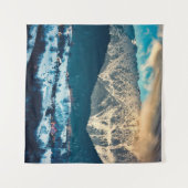 カルパシアン山の冬の風景。ロム・ブラン タペストリー (正面(横))