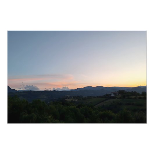 カルパチアの夕日 - ルーマニアの山岳写真 フォトプリント (正面)