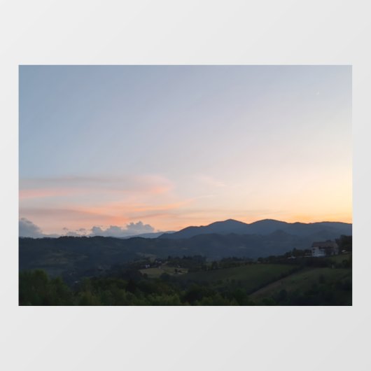 カルパチアンの夕日 – ルーマニアの山岳写真 ウィンドウサイン (シート)