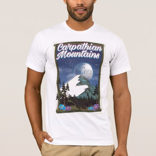 カルパチア山脈の旅行ポスター Tシャツ (正面)