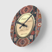 カルビスタンカーペットダイヤモンド結婚50周年記念 ラウンド壁時計 (傾斜)