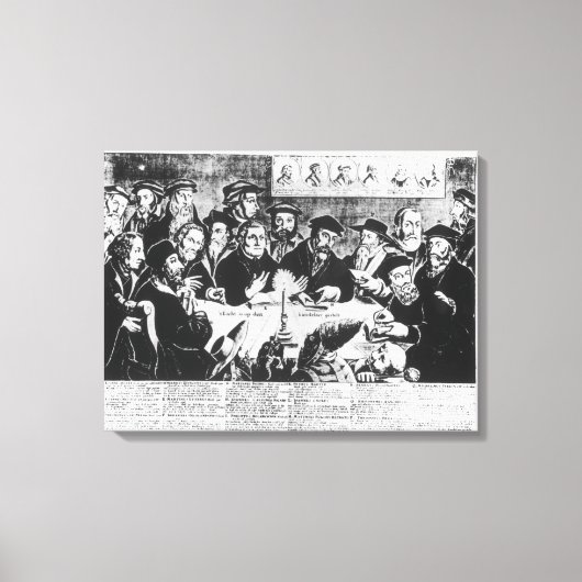 カルビンとルーサー(版木、銅版、版画) キャンバスプリント (正面)