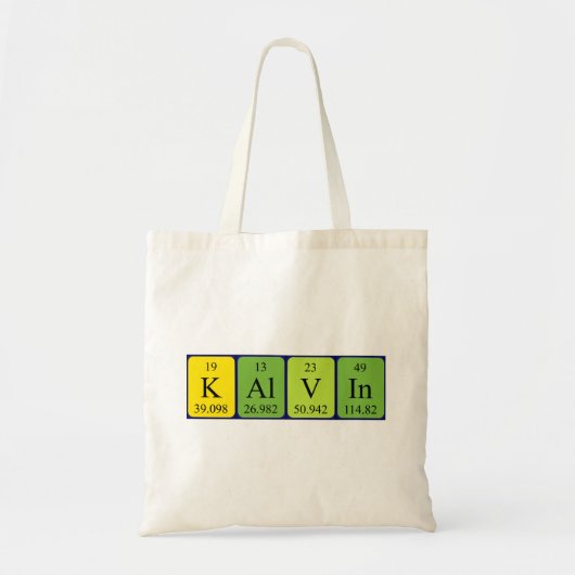 カルビン周期表名トートバッグ トートバッグ (正面)