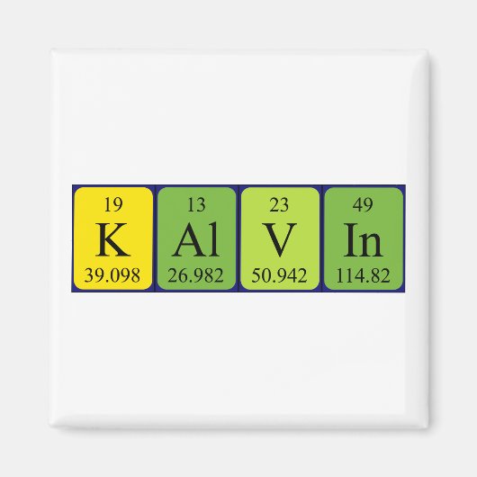 カルビン周期表名磁石 マグネット (正面)