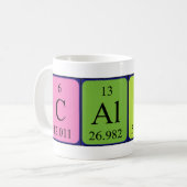 カルビン定期テーブル名mug コーヒーマグカップ (正面左)