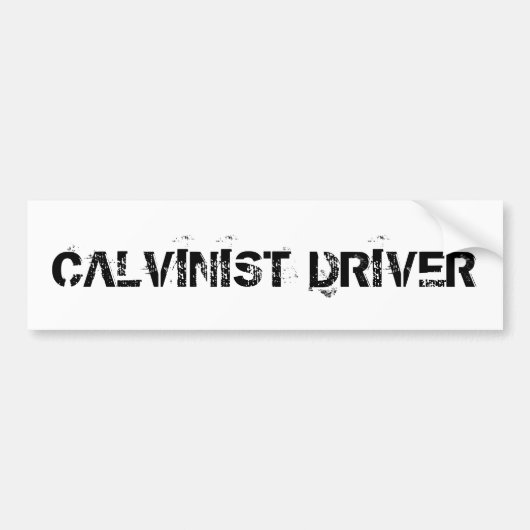 カルビン派の運転者 バンパーステッカー (正面)