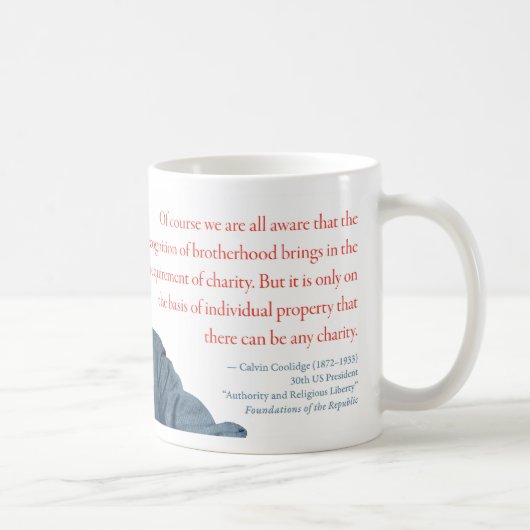 カルビン・クーリッジのマグ#14 "慈善" コーヒーマグカップ (右)