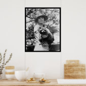 カルビン・クーリッジ夫人とラクーン1923年 ポスター (キッチン)