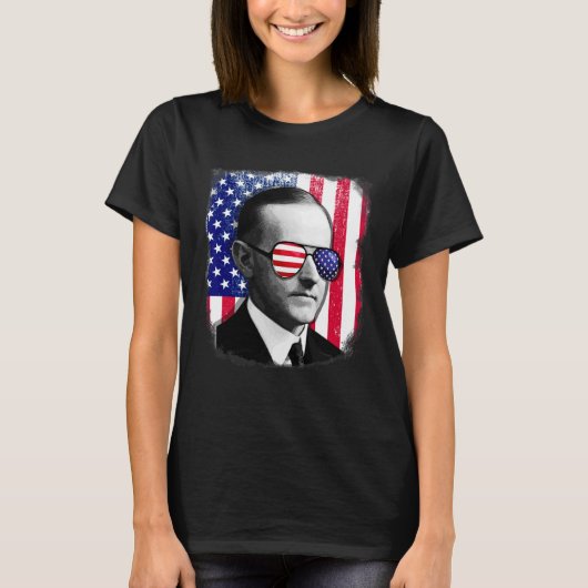 カルビン・クーリッジ米国国旗7月4日 Tシャツ (正面)