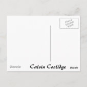 カルビンCoolidge 30 ポストカード (裏面)