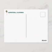 カルピテリアカリフォルニアサンセットパームツリーズレトロ ポストカード (裏面)