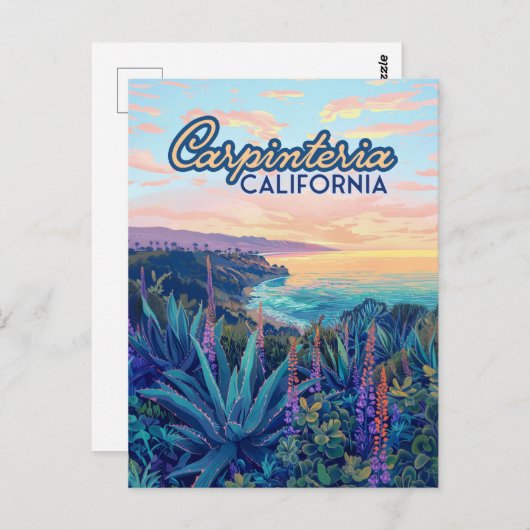 カルピテリアカリフォルニアサンタバーバラベンチュラビーチ ポストカード (正面/裏面)